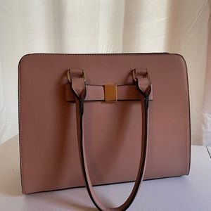 Pink Structured Laptop Bag